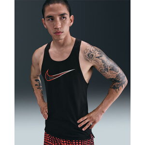 送料無料 ナイキ ノースリーブシャツ メンズ ランニングウエア NIKE Dri-FIT ランニング シングレット スリムフィット 陸上 スポーツウエア マラソン ジョギング トレーニング 男性 タンクトッ
