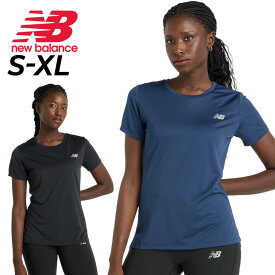ニューバランス Tシャツ 半袖 レディース New Balance Sport スポーツTシャツ スリムフィット 無地 ワンポイント NBロゴ 吸汗速乾 ドライ 通気性 半袖シャツ ランニングウェア ジョギング マラソン トレーニング ジム スポーツウェア トップス/WT51244