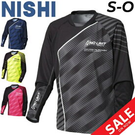 長袖Tシャツ メンズ レディース ニシ NISHI/スポーツウェア ランニング ジム マラソン ジョギング 速乾 トレーニング 陸上 練習着 トップス/2811A053