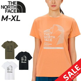 ノースフェイス 半袖 Tシャツ レディース THE NORTH FACE ハーフドームグラフィックティー 吸汗速乾 UVケア 抗菌防臭　女性用 アウトドアウェア ウエア キャンプ デイリー カジュアル プリントT 服 カットソー トップス シンプル ブランド アパレル/NTW32484