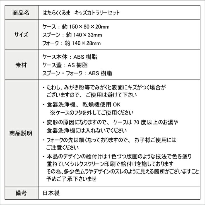 楽天市場 カトラリーセット はたらくくるま プラスチック スプーン フォーク セット ホワイト ブルー かわいい カトラリー 幼稚園 園児 男子 保育園 幼児 子供 クルマ のりもの 男の子 コンビセット 弁当箱 雑貨 World Buddies Shop