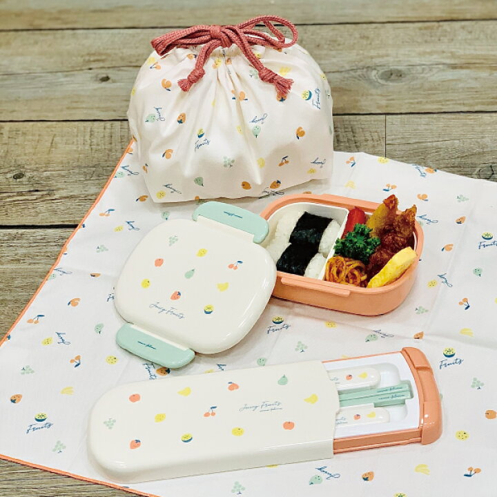 楽天市場】フルーツ ランチグッズ 4点セット かわいい お弁当箱 トリオ 