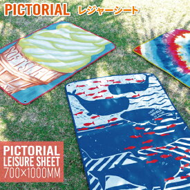 レジャーシート ピクトリアルレジャーシート 70×100cm 1人 2人 コンパクト 薄型 おしゃれ ピクニックシート 大人 子供 遠足 運動会 行楽 花見 スポーツ かわいい レジャーマット