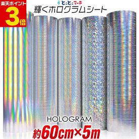 ポイント3倍！【約60cm×約5m】 ホログラムシート 約5メートル カッティング用シート カッティングシール カッティングステッカー コンサート用うちわ デコレーションに ホログラムステッカー ホログラムシール ホログラムテープ 光沢 文字