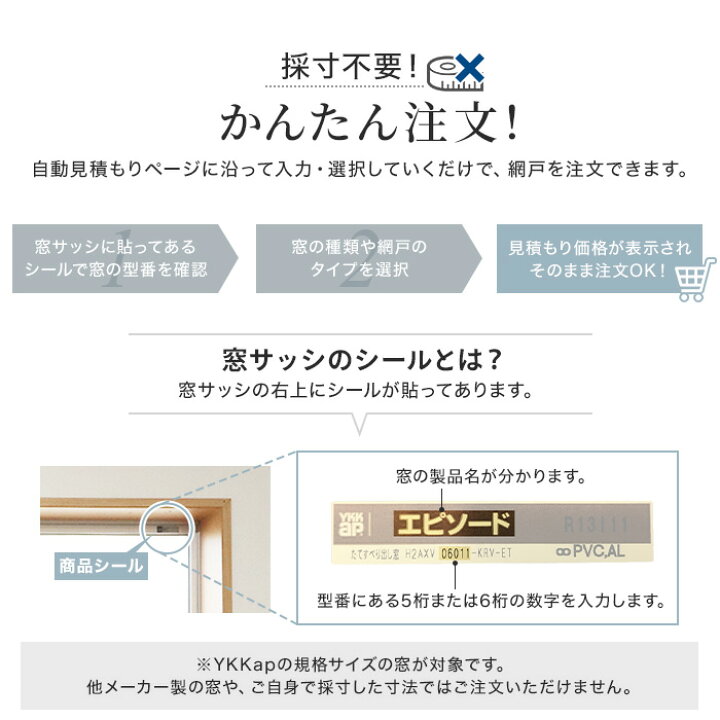 楽天市場】【網戸】【2,842円〜】YKKap 装飾窓用網戸 （エピソード 