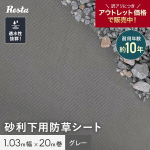 �h���V�[�g �s�D�z �������p�@�����h�~ 10�N 1.03m��×20m �O���[ RESTA__sgbss-k1x20