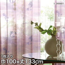 【カーテン】スミノエ ディズニー レース カーテン PRINCESS Aqua(アクア) 巾100×丈133cm__m-1175
