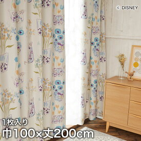 【カーテン】スミノエ ディズニー 既製 カーテン MICKEY Flower vase Mickey with Donald(フラワーベースウィズDN) 巾100×丈200cm__m-1186-l