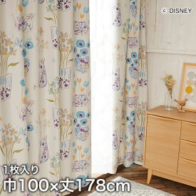 【カーテン】スミノエ ディズニー 既製 カーテン MICKEY Flower vase Mickey with Donald(フラワーベースウィズDN) 巾100×丈178cm__m-1186-m