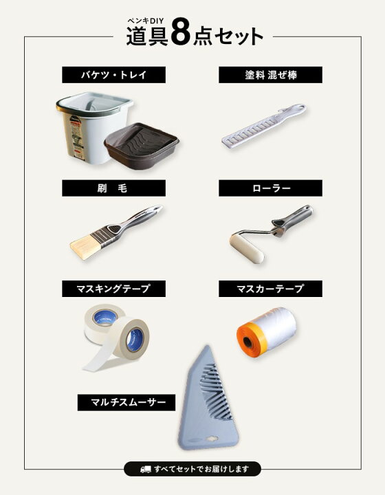 楽天市場】【塗料】塗装道具 ペンキ塗りセット ペンキ塗り道具 ペンキ 