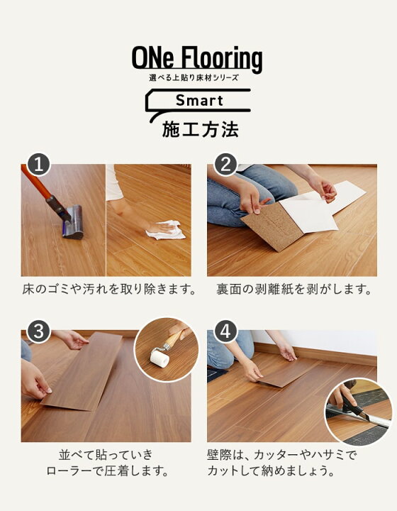 楽天市場】【フローリング材】上貼り床材 ワンフローリング 1.5mm 