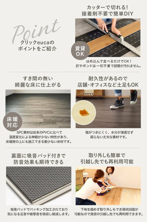 楽天市場】【フローリング材 フロアタイル 賃貸OK】はめ込み式 