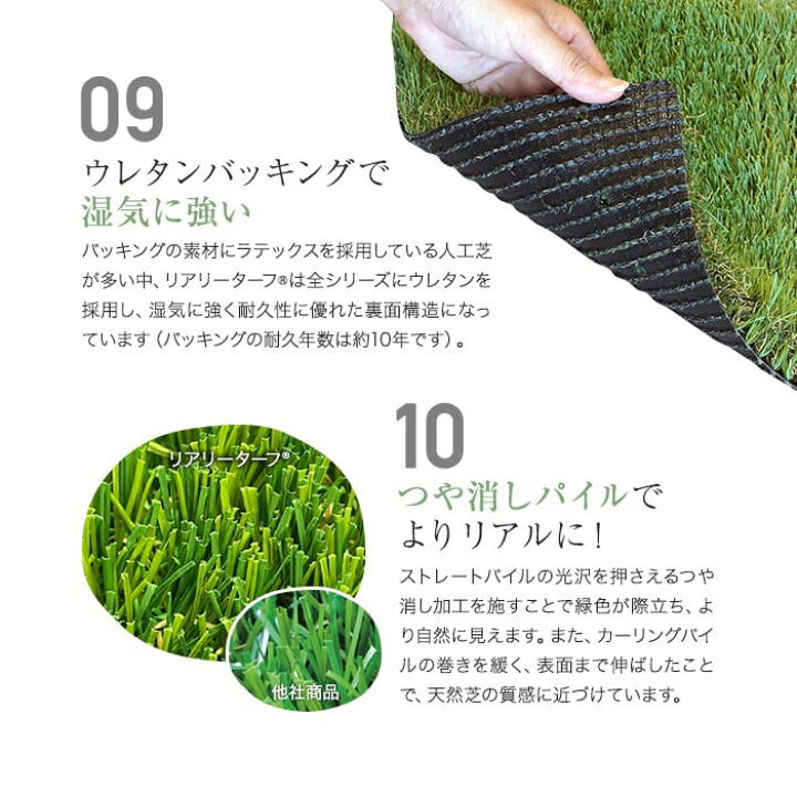 楽天市場】【人工芝】リアリーターフ 高機能人工芝 ミドル＋（プラス 