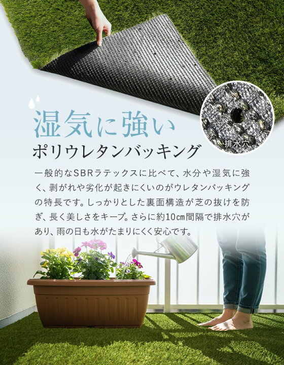 楽天市場】【人工芝 ロール】1m×5m 〜 1.8m×10m 芝丈35mm リアル人工芝 
