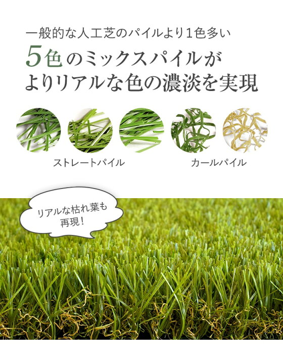 楽天市場】【人工芝】ロール 2m×10m 芝丈35mm リアル人工芝 高密度 