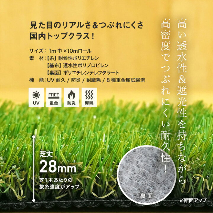 メモリーターフ リアル人工芝 未使用品 90cmx 2m程度（楽天市場 