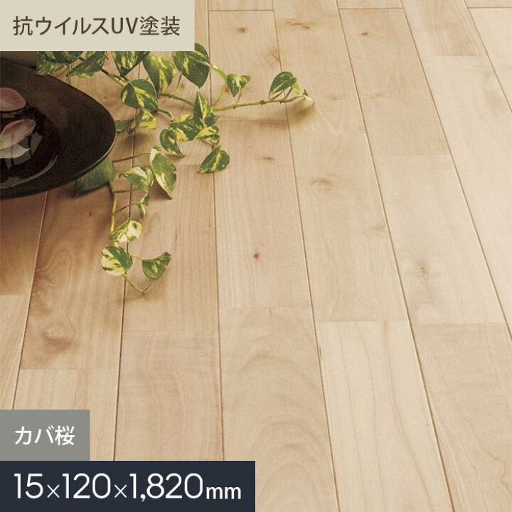 楽天市場】【1日限定！全商品ポイント2倍】【無垢フローリング】カバ桜 