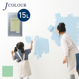 【塗料 ペンキ】壁紙の上から塗れる人にやさしい水性ペイント J COLOUR（Jカラー） 15L スカイグリーン BD-5c__bd-5c1500