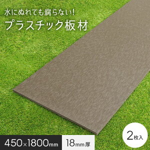 【エクステリア】板材 リサイクルプラスチック リプラウッド 18×450×1800mm 2枚入*BK BR__repla-18-18-