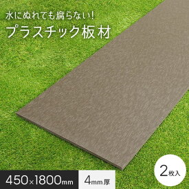 【エクステリア】板材 リサイクルプラスチック リプラウッド 4×450×1800mm 2枚入*BK BR__repla-4-18-