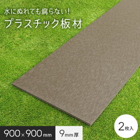 【エクステリア】板材 リサイクルプラスチック リプラウッド 9×900×900mm 2枚入*BK BR__repla-9-9-