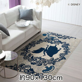 【ラグカーペット】スミノエ ディズニー ラグマット ALICE/Rose bouquet RUG(ローズブーケラグ) 約90×130cm__dra-106c-130