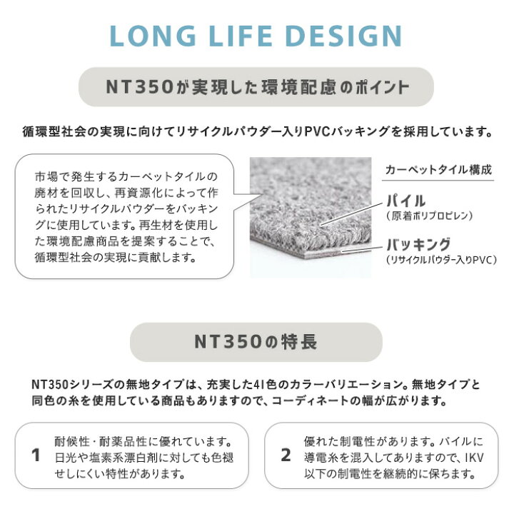 楽天市場】【タイルカーペット】50×50 サンゲツ nt350 NT-350（NT-375 