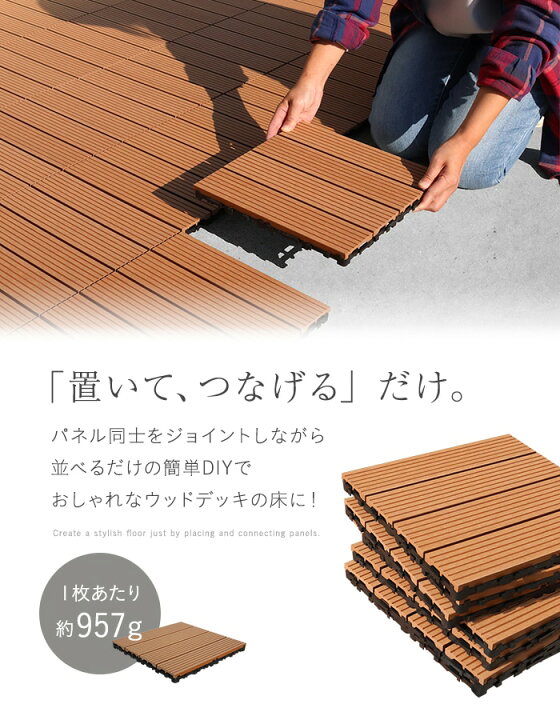 楽天市場】【ウッドデッキ】人工木【ウッドパネル】【1枚売り】 人工木 