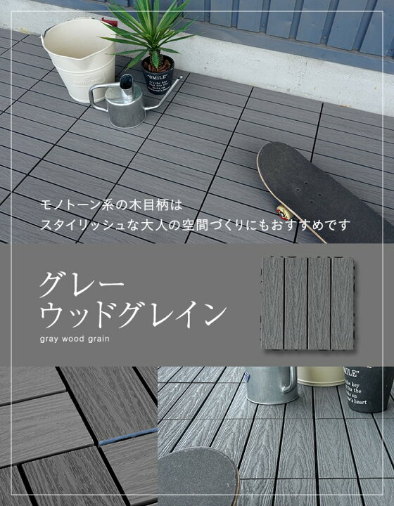 楽天市場】【ウッドデッキ】人工木【ウッドパネル】【9枚/18枚セット 