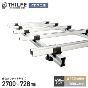 �y�E�b�h�f�b�L�z���ށy�N���X�H�@�z�y��RESINWOOD 450�s�b�` W140�K�i L1800�Ή��z THILFE �����Z�b�g 2700×728mm__nd-sty-2700x728