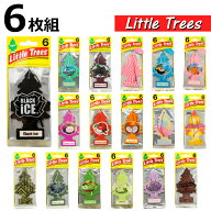 【 メール便送料無料 】 リトルツリー 6pac（ お得な 6枚組 ）【1】 エアフレッシュナー 芳香剤 吊り下げ…
