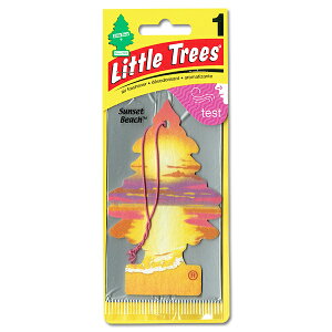 【5枚でメール便無料】リトルツリー サンセットビーチ Little Trees Sunset Beach 芳香剤 エアフレッシュナー 車 吊り下げ カーフレッシュナー ビター 夕日 夕方 夕暮れ 海 オレンジ ムスク フロー