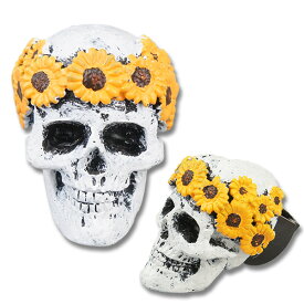 【あす楽】 フラワー スカル カー ベントクリップ エアフレッシュナー 【全2種】 Flower Skull Car Vent Clip Air Fresheners ガイコツ 骸骨 スカル ハロウィン 花 リボン 芳香剤 いい香り 車 クリップ エアコン吹出口 カーアクセサリー インテリア オブジェ