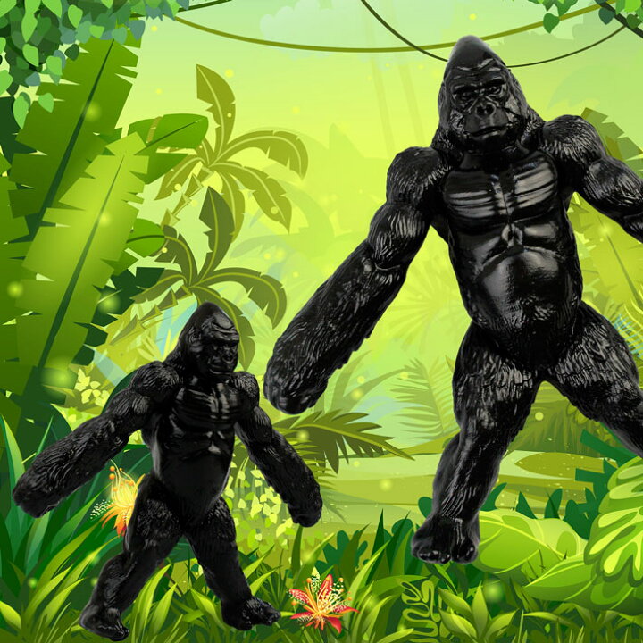 楽天市場 ゴリラのフィギュア 1個までメール便ok Gorilla Action Bendy ゴリラ アニマル 人形 リアル おもちゃ アメリカン雑貨 Foothill Gardens