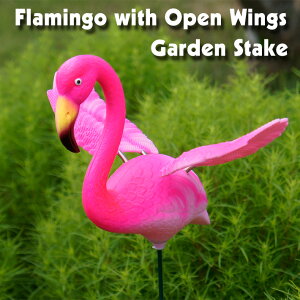 yN[|zzz t~S I[v ECO K[f XeCN Flamingo with Open Wings Garden Stake K[fANZT[ K[fjO v^[ Ԓd t~S sN  킢