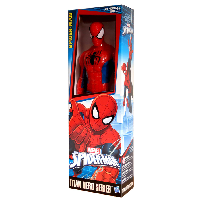 【あす楽】 スパイダーマン 12インチ フィギュア　MARVEL マーベル ハズブロ ヒーロー アメコミ キャラ 人形 リアル 大きめ 30cm  おもちゃ トイ 模型 可動式 Hasbro Ultimate SpiderMan Titan Hero Series 12in Action  Figure