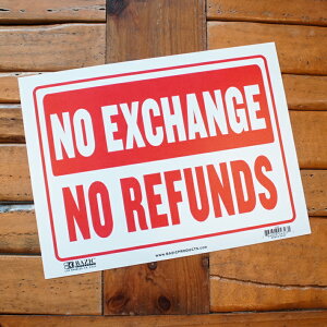 �y���Z�N�[�|���z�T�C���v���[�g NO EXCHANGE NO REFUNDS �y5���ȏ�w����1�����܂��z Sign Plate �Ŕ� �v���X�`�b�N�v���[�g �ԕi ���� �s�� �t���[�}�[�P�b�g �t���} �p�� ���� �j�O�C���e���A �A��