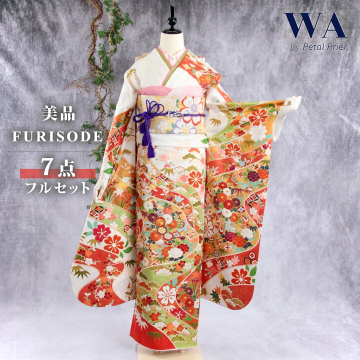 楽天市場】【中古】振袖 7点フルセット Mサイズ 振袖セット 振袖フル 