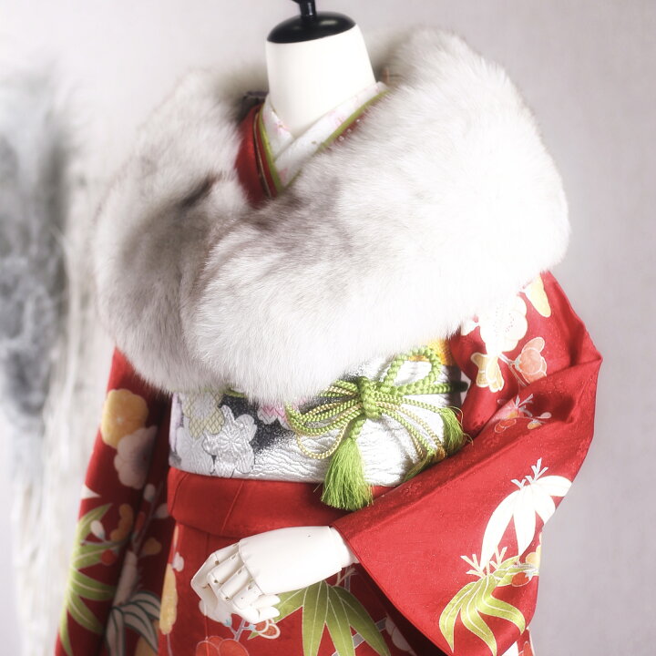 楽天市場】美品 ショール 【ブルーフォックス】成人式 振袖 着物 