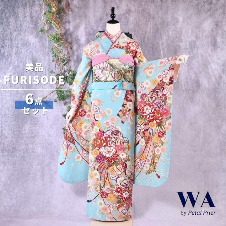 楽天市場】【中古】振袖 6点セット M〜Lサイズ 振袖セット 振袖フル  