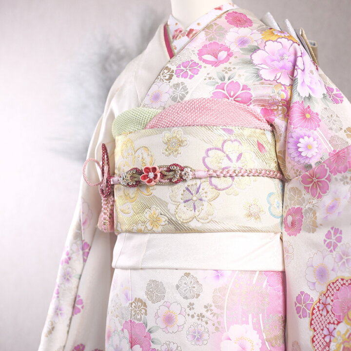 楽天市場】【中古】振袖 7点フルセット LLワイドサイズ 振袖セット 