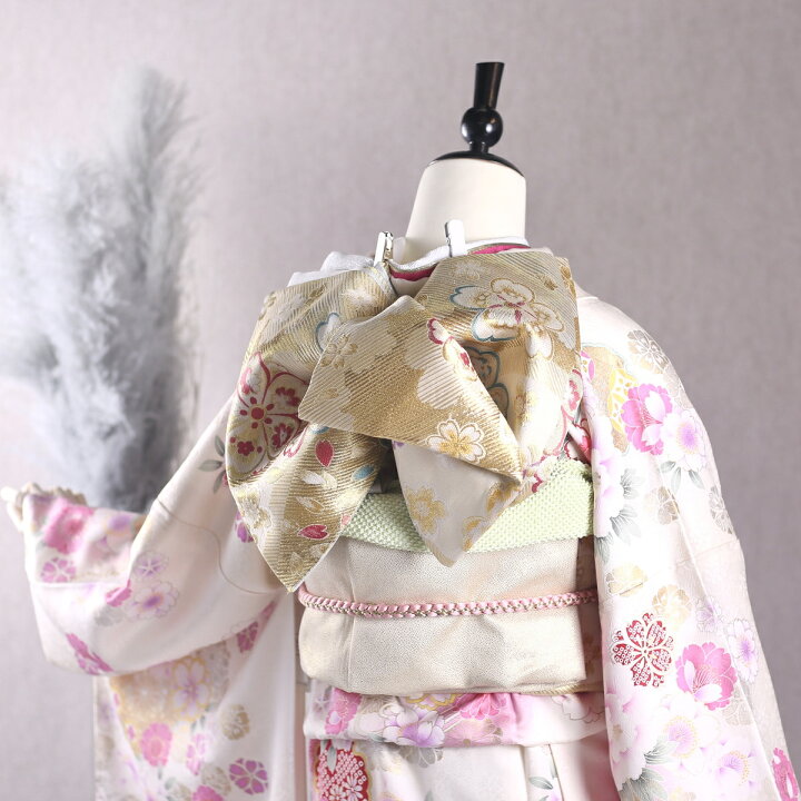 楽天市場】【中古】振袖 7点フルセット LLワイドサイズ 振袖セット 