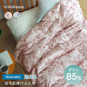 西川 肌掛け布団 羽毛 ダウンケット 洗える 西川 シングル ダウン85% ウォッシャブル 羽毛肌掛けふとん 羽毛肌ふとん ダウンケット KE05000205 WS5207