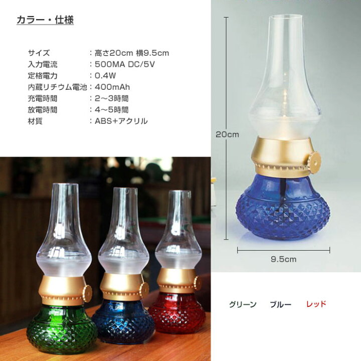 楽天市場 オイルランプ形 Ledセンサーライト 調光式usb接続 キャンドルライト バッテリー内蔵 再充電可能 レトロランプ Ledライト キャンドル ランプ Ygh 515 直販ワールドマーケット