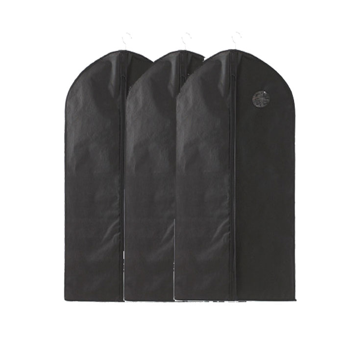 不織布のスーツカバー 3個セット Lサイズ 128cm×60cm 通気性 カビ防止 抗菌 シワ防止 クローゼット 吊り下げ コンパクト収納 ◇YJ-L