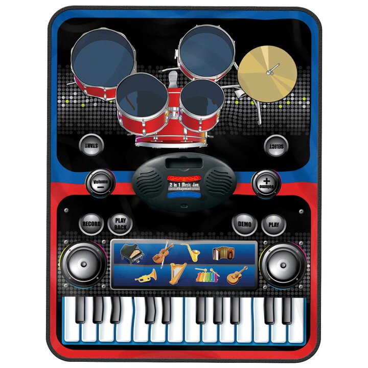 楽天市場 サウンド プレイマット ピアノ 5パッドドラム 8種類楽器音 おもちゃ 24鍵盤キーボード 録音 Auxin 音楽再生 電池式 知育玩具 Slw91 直販ワールドマーケット