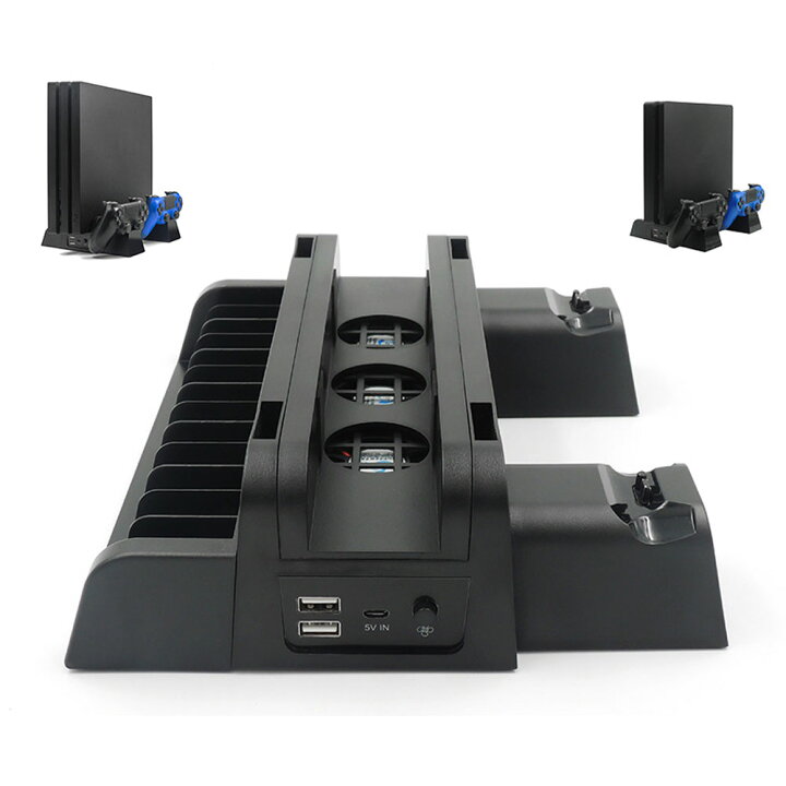 楽天市場 Ps4シリーズ 縦置きスタンド 冷却ファン付き Ps4 Pro Slim 収納 コントローラー 2台同時充電可 Usbハブ付き プレイステーション4 アクセサリー Hbp 149a 直販ワールドマーケット
