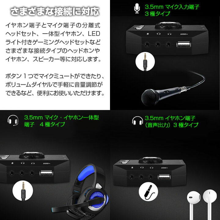 楽天市場 Usbサウンドカード オーディオ 変換アダプター 外付けサウンドカード ヘッドホン マイク端子 ハブ 3 5mmジャック Windows7 8 10対応 Hub T10 定形外郵便 直販ワールドマーケット