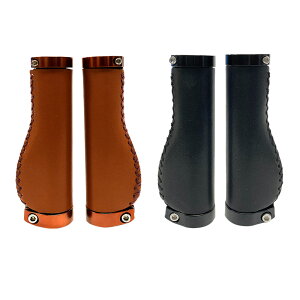 自転車用 ハンドル グリップ 交換 内径22mm 長さ135mm 自転車 グリップ ロング 人間工学設計 PUレザー製 エルゴグリップ 左右セット サイクリング 自転車用パーツ ◇FD-G55【メール便】