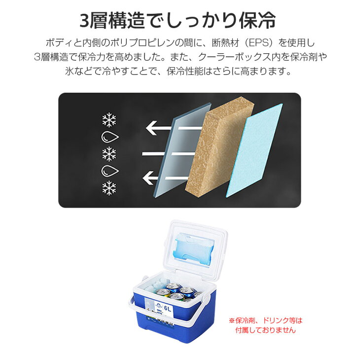 楽天市場】6L クーラーボックス 小型 ハード 保冷ボックス クーラーBOX クーラーバッグ 保冷バッグ レジャー 海水浴 バーベキュー BBQ 釣り  アウトドア 海 山 ◇KT-BWX001-6L : 直販ワールドマーケット GAIMONSU クーラーボックス 48時間保冷 長時間 真空断熱 食品保存 軽量 防水 6L 12L 2サイズ 保冷バッグ アウト